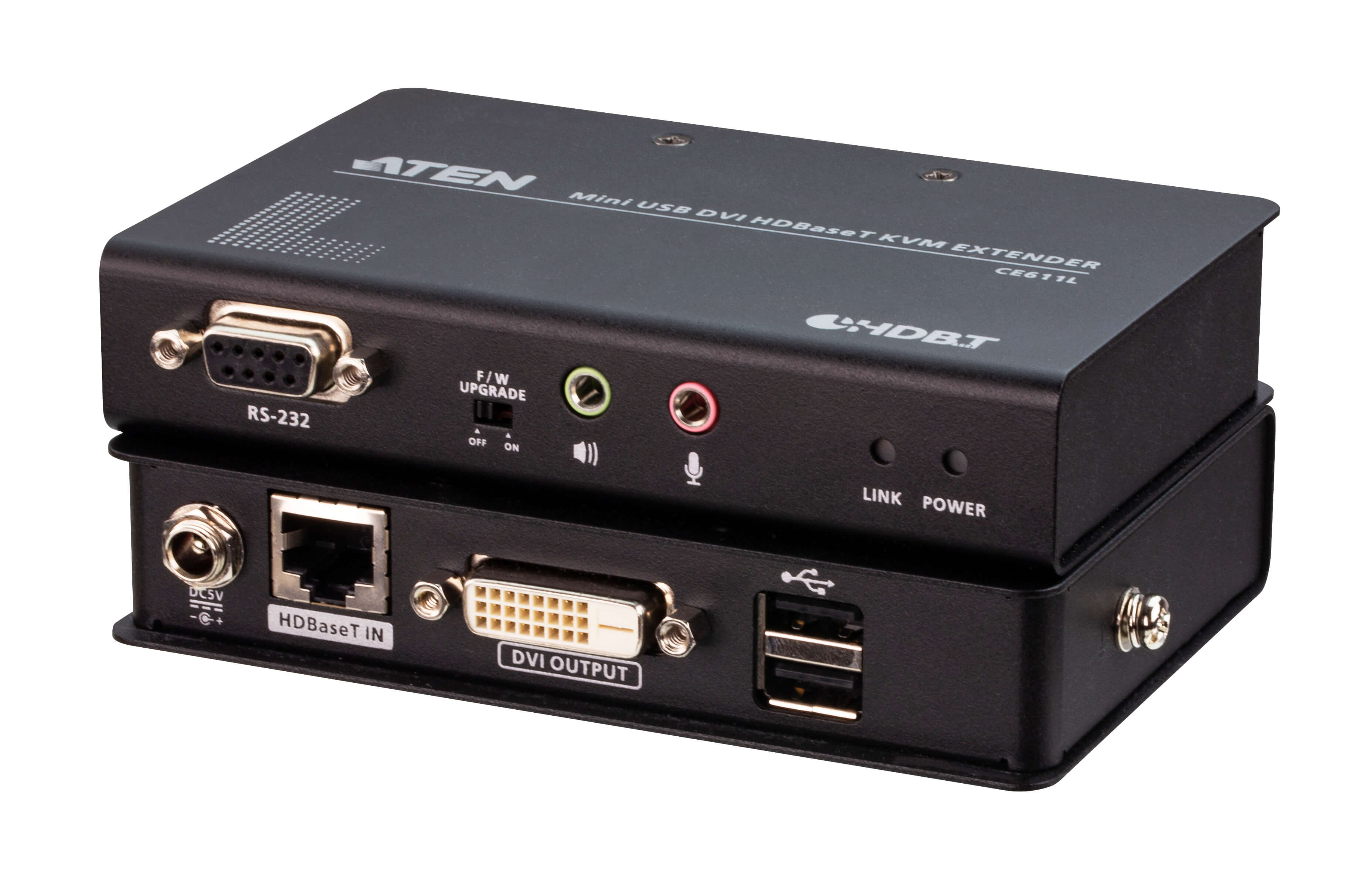 Aten DVI HDBaseT Mini KVM Extender, extends USB Keyboard and mouse with DVI video up to 1920 x 1200 @ 100m (Cat 6a), 2 USB 2.0 ports, Aten DVI HDBaseT Mini KVM Extender, extends USB Keyboard and mouse with DVI video up to 1920 x 1200 @ 100m (Cat 6a), 2 USB 2.0 ports,